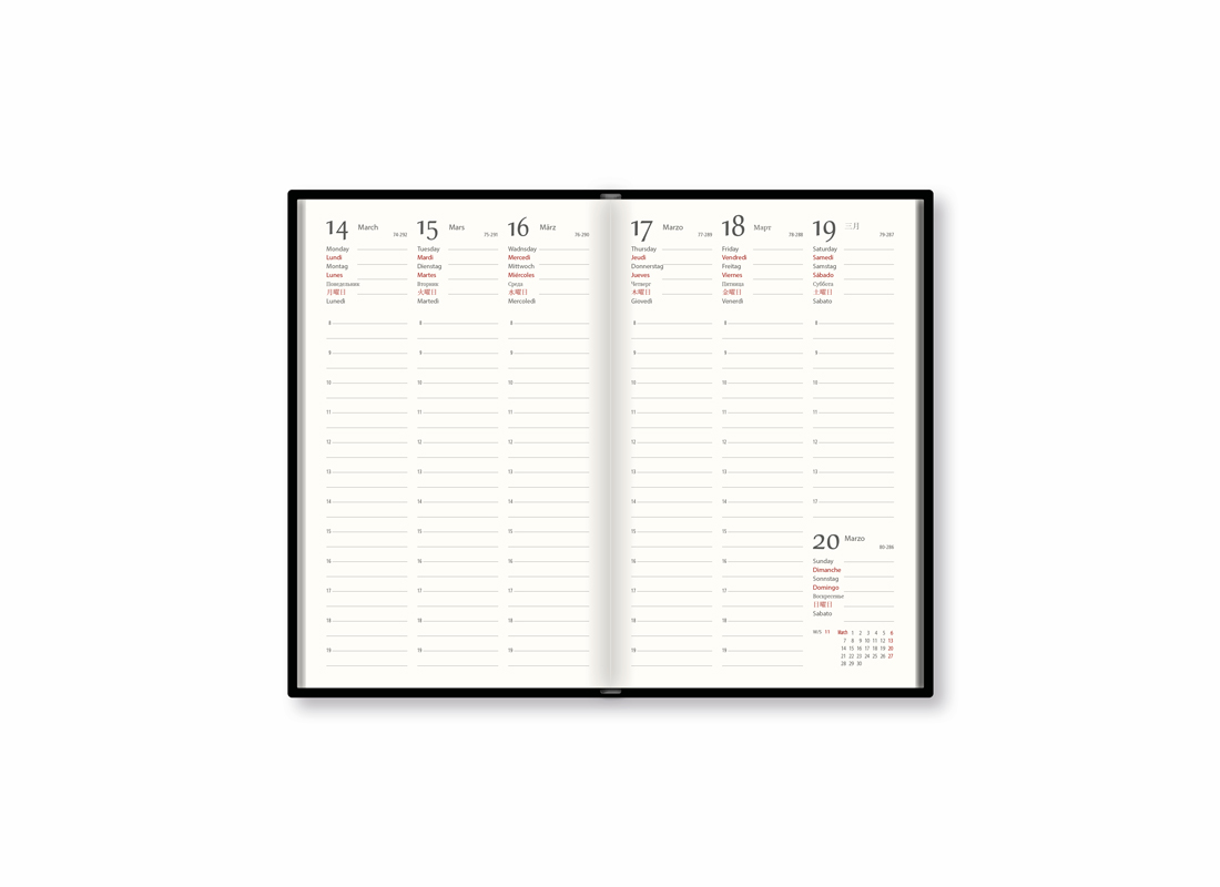 TMA Agenda Settimanale Mini - Back - Interno TMA Agenda Settimanale Mini - Back - Interno